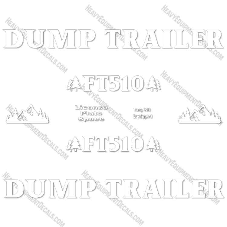Fits Industrias America FT510 Decal Kit Trailer ft510, decal kit, industrias, america, trailer