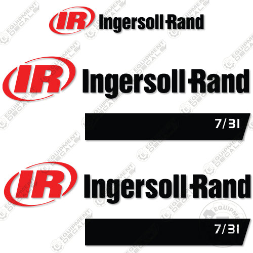 Fits Ingersoll-Rand 7/31 Compressor Decal Kit 31, 731, decal kit