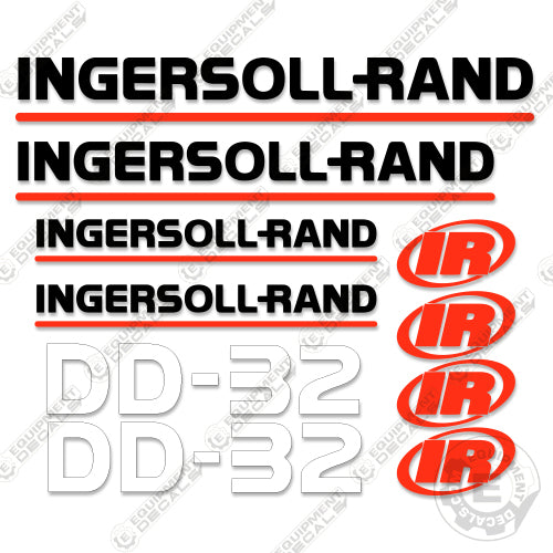 Fits Ingersoll-Rand DD-32 Roller Decal Kit decal kit