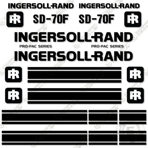 Fits Ingersoll Rand SD70F Decal Kit Roller (Pro-Pac Series) 70f, decal kit, pro-pac, propac, sd70, sd70f, telescopic