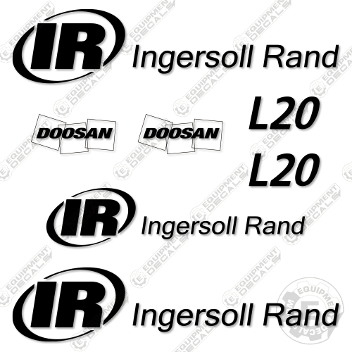 Fits Ingersoll Rand L20 Decal Kit Light Tower 20, decal kit, ingersoll, ingersoll-rand, ingersollrand, l-20, l20