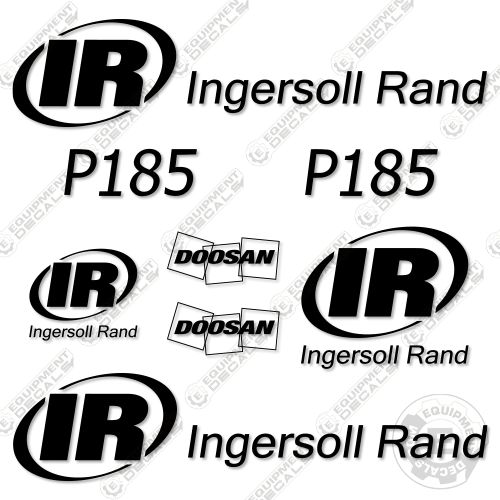 Fits Ingersoll-Rand P185 Decal Kit Compressor (Newer Style) 185, decal kit, p-185, p185