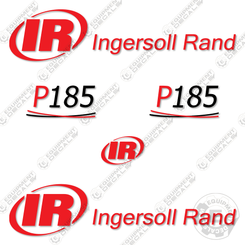 Fits Ingersoll-Rand P185 Decal Kit Compressor (Older Style) 185, decal kit, p-185, p185