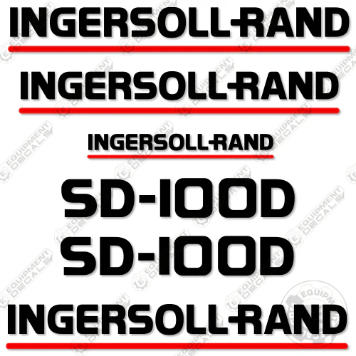 Fits Ingersoll-Rand SD-100D Decal Kit Roller (OLDER STYLE) 100, 100d, decal kit, sd-100, sd-100d, sd100, sd100d