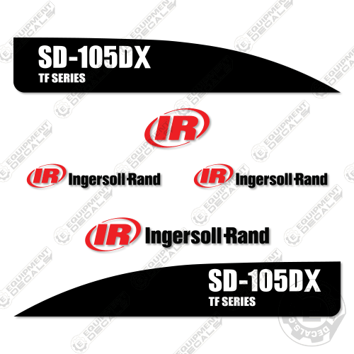 Fits Ingersoll-Rand SD-105DX TF Series Decal Kit Roller 105, 105d, decal kit, sd-105, sd-105d, sd105, sd105d