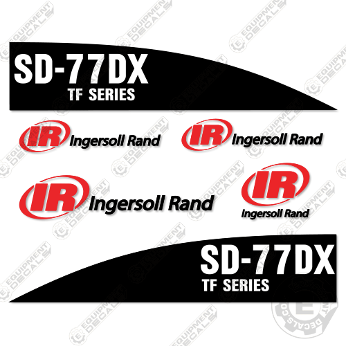 Fits Ingersoll-Rand SD-77DX TF Series Decal Kit Roller decal kit, ingersoll, ingersoll-rand, ingersollrand, rand, sd, sd-70d, 70d, 70, sd-70