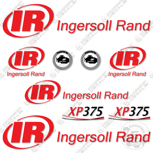 Fits Ingersoll-Rand XP375 Decal Kit Compressor 375, decal kit, ingersoll, ingersoll-rand, ingersollrand, xp-375, xp375