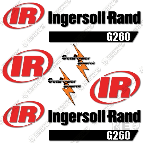 Fits Ingersoll-Rand G260 Decal Kit Generator 260, decal kit, g-260, g260, ingersoll, ingersoll-rand, ingersollrand