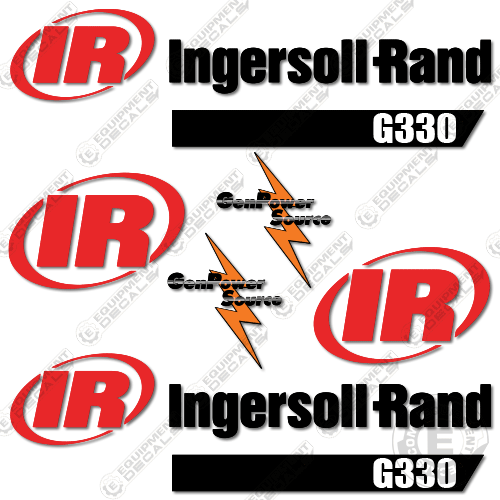 Fits Ingersoll-Rand G330 Decal Kit Generator 330, decal kit, g-330, g330, ingersoll, ingersoll-rand, ingersollrand