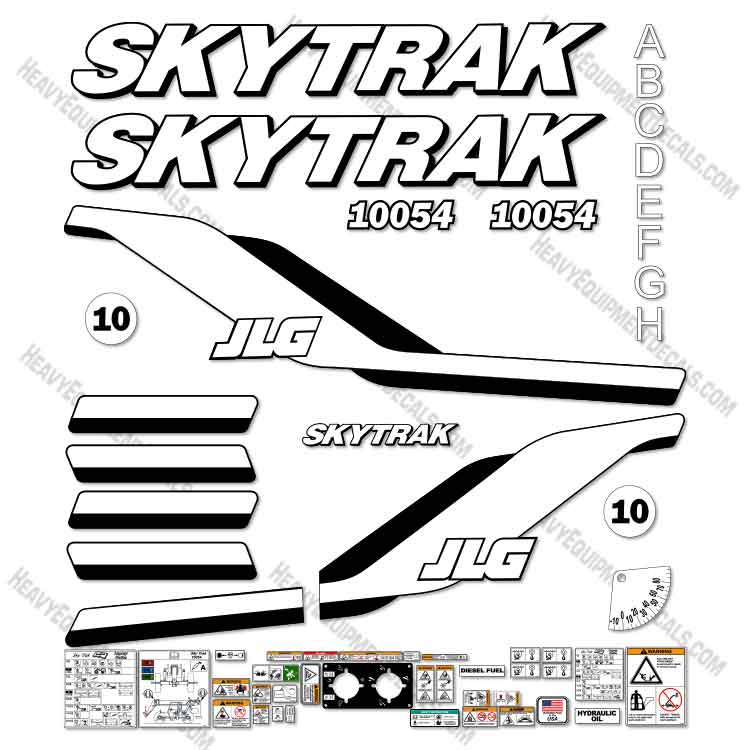 Fits JLG SKYTRAK 10054 Decal Kit Telehandler 10054, decal kit, sky, skytrak, trak