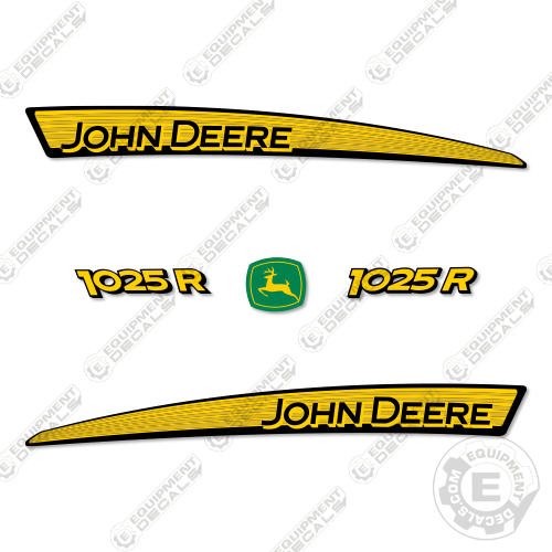 Fits John Deere 1025R Decal Kit Tractor - Closed Cab Version (25" Stripes) 1025, 1025r, decal kit, deere, john deere