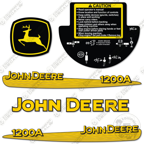 Fits John Deere 1200A Decal Kit Riding Mower 1200, 1200-a, 1200a, decal kit