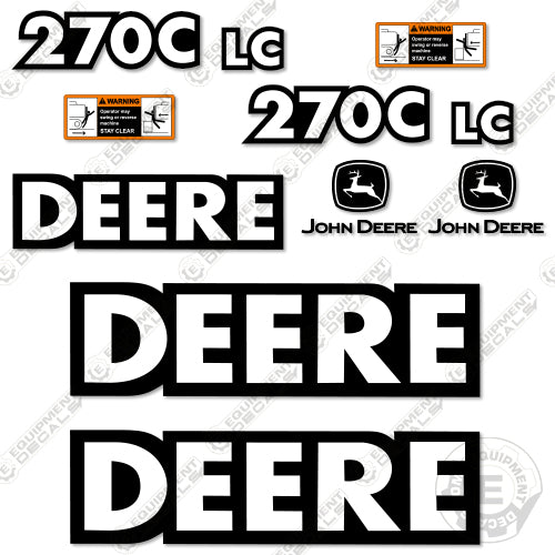 Fits John Deere 270CLC Decal Kit Excavator 270, 270c, 270clc, decal kit, excavator, john deere
