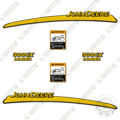Fits John Deere 300CX Decal Kit Tractor Attachment 300, 300cx, compact tractor, cx, decal kit, john deere, tractor