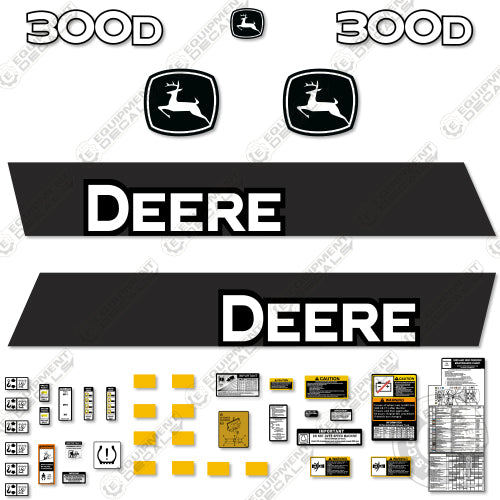 Fits John Deere 300D Decal Kit Articulated Dump Truck 300, 300-d, 300d, decal kit, john deere