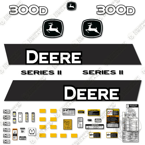 Fits John Deere 300D Decal Kit Articulated Dump Truck (SERIES II) 300, 300-d, 300d, decal kit, john deere, series II, series-2, series2