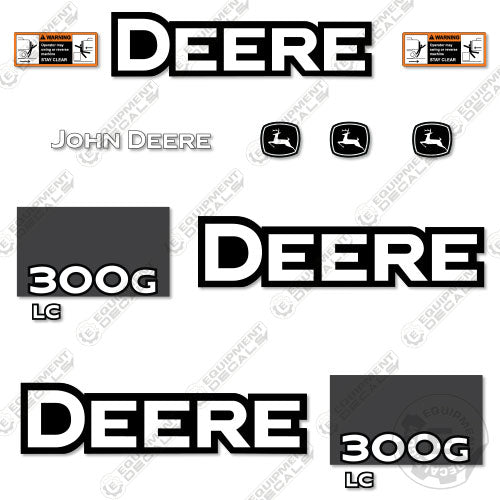 Fits John Deere 300G LC Excavator Decal Kit 300, 300g, 300glc, decal kit, excavator, john deere