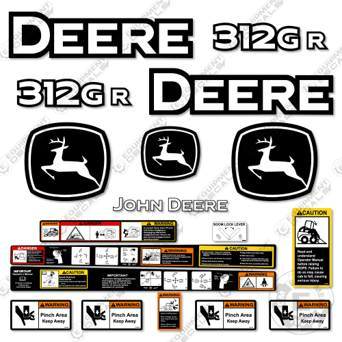 Fits John Deere 312GR Decal Kit Skid Steer - PRE 2020 312g, 312gr, decal kit, john deere, Skid Steer