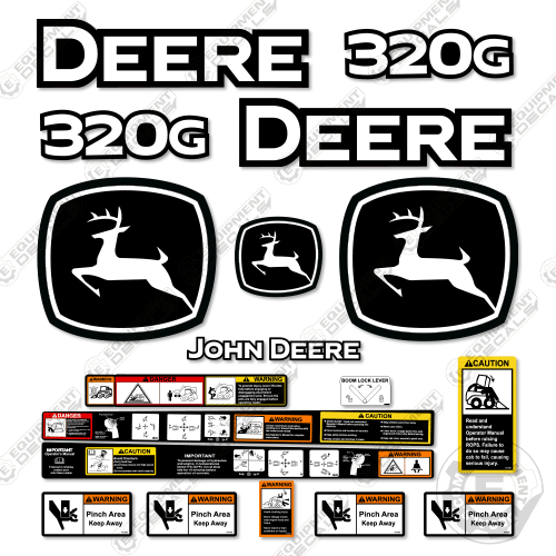 Fits John Deere 320G Decal Kit Skid Steer - POST 2020 VERSION! 320, 320g, decal kit, john deere, Skid Steer