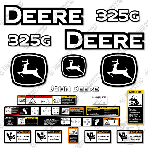 Fits John Deere 325G Decal Kit Skid Steer - PRE 2020 Version 325, 325g, decal kit, john deere, Skid Steer