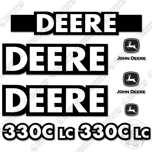 Fits John Deere 330C LC Excavator Decal Kit 330, decal kit, excavator, john deere