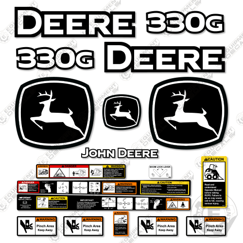 Fits John Deere 330G Decal Kit Skid Steer - POST 2020 VERSION! 330, 330g, decal kit, john deere, Skid Steer
