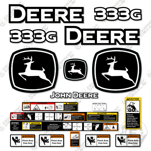 Fits John Deere 333G Decal Kit Skid Steer - POST 2020 VERSION! 333, 333g, decal kit, john deere, Skid Steer