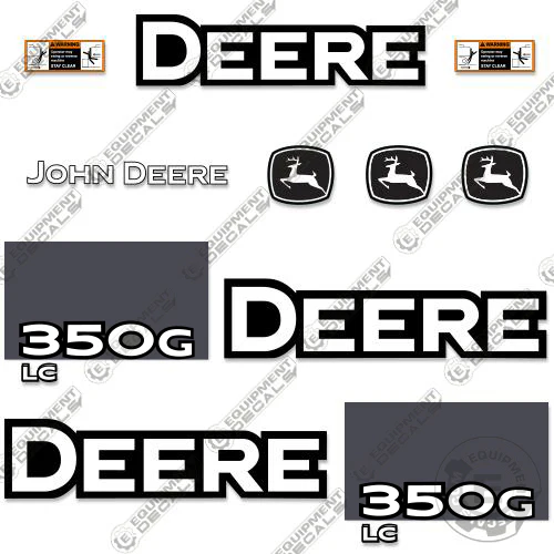 Fits John Deere 350G LC Excavator Decal Kit 350, decal kit, excavator, john deere
