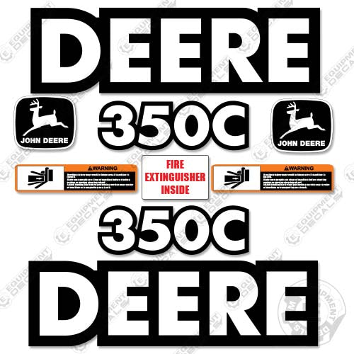 Fits John Deere 350C Decal Kit Articulated Dump Truck 350, 350c, decal kit, dumptruck, excavator, john deere