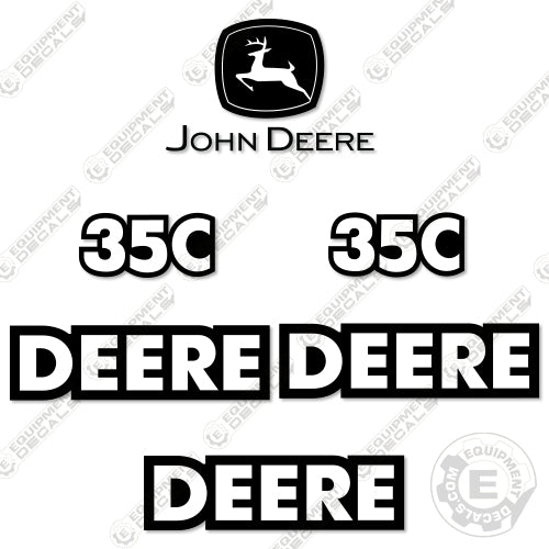 Fits John Deere 35C Decal Kit Mini Excavator 35, 35c, decal kit, excavator, john deere