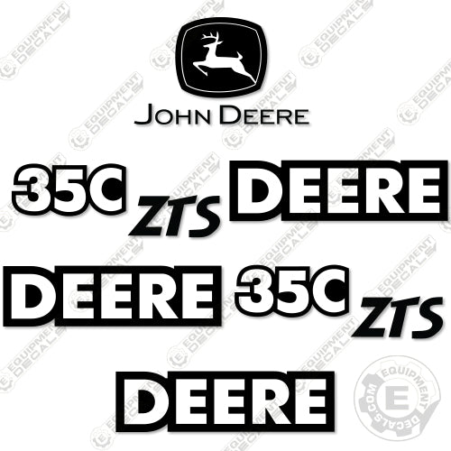 Fits John Deere 35C ZTS Decal Kit Mini Excavator 35, 35c, 35czts, decal kit, excavator, john deere, zts