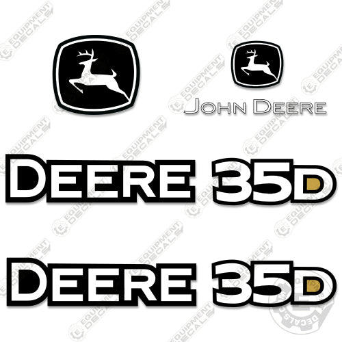 Fits John Deere 35D Decal Kit Excavator 35-g, 35g, decal kit, excavater, excavator, john deere, Skid Steer