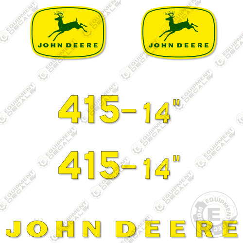 Fits John Deere 415-14" Decal Kit Plow 415, 415-14", decal kit