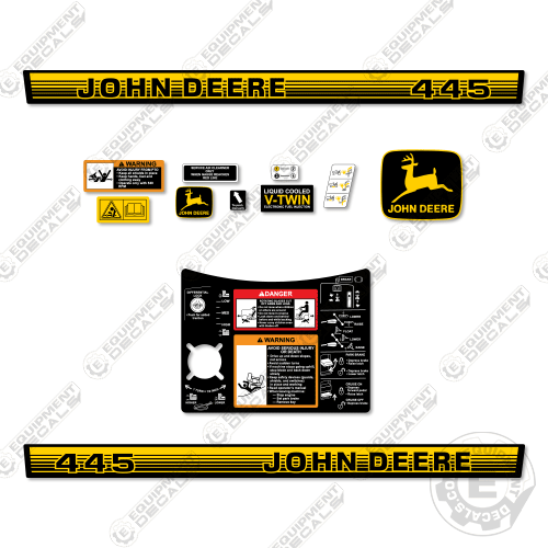 Fits John Deere 445 Decal Kit Riding Mower decal kit