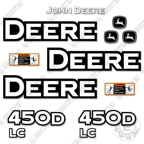 Fits John Deere 450D LC Decal Kit Excavator 450, 450d, 450d lc, 450dlc, decal kit, excavator, john deere
