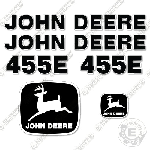 Fits John Deere 455E Decal Kit Crawler Loader 455, decal kit