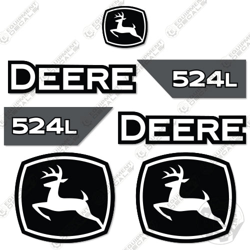 Fits John Deere 524L Decal Kit Wheel Loader 524, 524l, decal kit, john deere