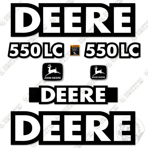 Fits John Deere 550LC Decal Kit Excavator 550, 550lc, decal kit, excavator, john deere