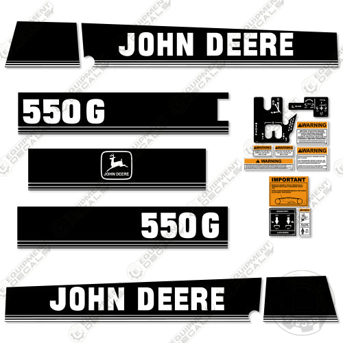 Fits John Deere 550G Decal Kit Crawler Tractor Dozer 550, 550-g, 550g, 550glgp, decal kit
