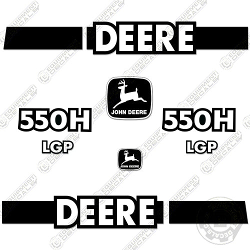 Fits John Deere 550H LGP Decal Kit Dozer (1999-2001) 550, 550h, decal kit, john deere