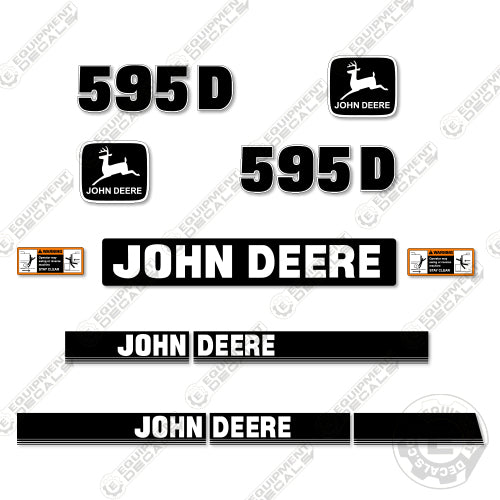Fits John Deere 595D Excavator Decal Kit 595, 595 d, 595d, decal kit, excavator, john deere