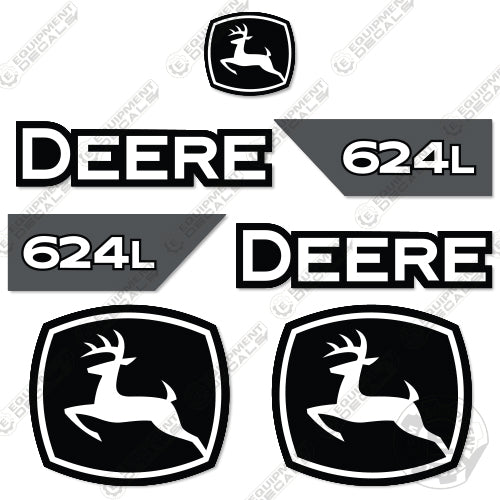 Fits John Deere 624L Decal Kit Wheel Loader 624, 624l, decal kit, john deere
