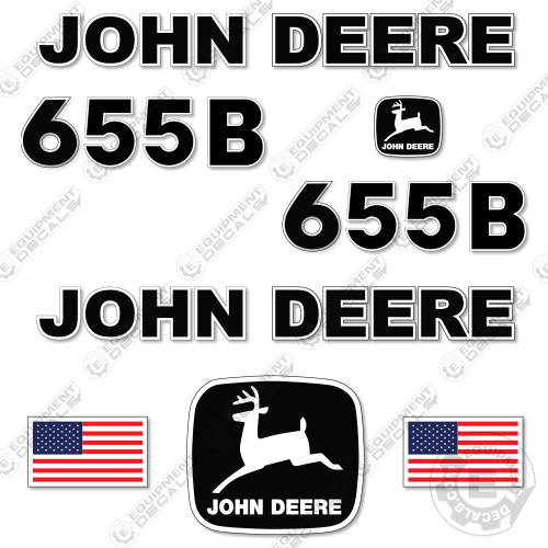 Fits John Deere 655B Decal Kit Crawler Loader 655, 655b, decal kit