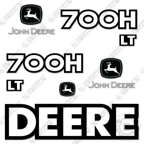 Fits John Deere 700H LT Decal Kit Dozer 700, 700 h, 700h, decal kit, john deere, lgp