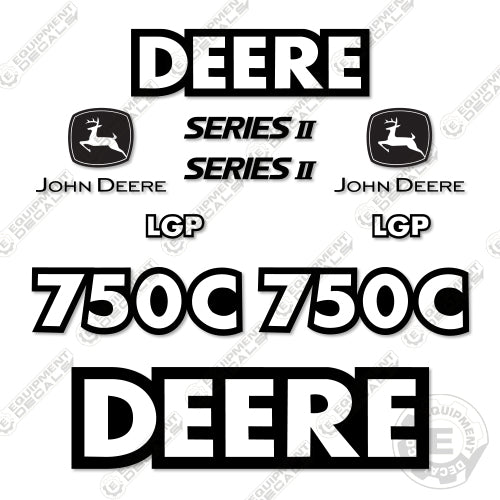 Fits John Deere 750C LGP Series 2 Decal Kit Dozer 750, 750c, 750c lgp, decal kit, john deere, series ii