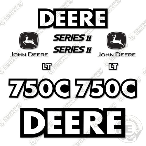 Fits John Deere 750C LT Series 2 Decal Kit Dozer 750, 750c, 750c lt, decal kit, john deere, series ii