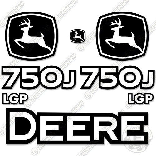 Fits John Deere 750J LGP Dozer Crawler Decal Kit 850, decal kit, john deere, Skid Steer