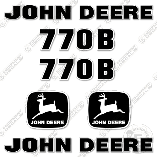 Fits John Deere 770B Motor Grader Decal Kit - Scraper 770, 770b, decal kit