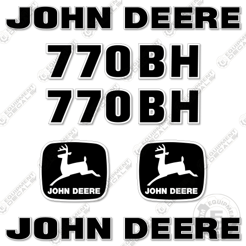 Fits John Deere 770BH Motor Grader Decal Kit - Scraper 770, 770b, 770bh, decal kit