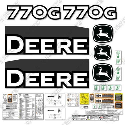 Fits John Deere 770G Decal Kit Motor Grader (2013) - Scraper 770, 770g, decal kit